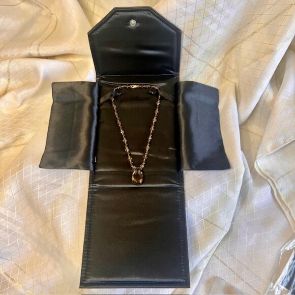 Vintage Smokey Quartz and 14K Gold Beaded Necklace, Healing Jewelry Necklace - Picture 5 of 16